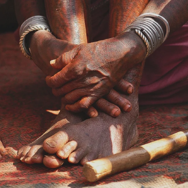 Baiga tribe women in Madhya Pradesh with Sinali Experiences adventures